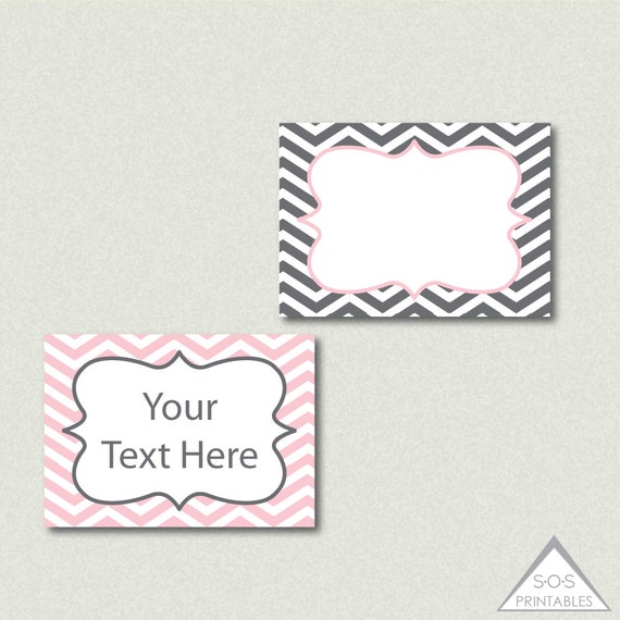 gray and pink chevron