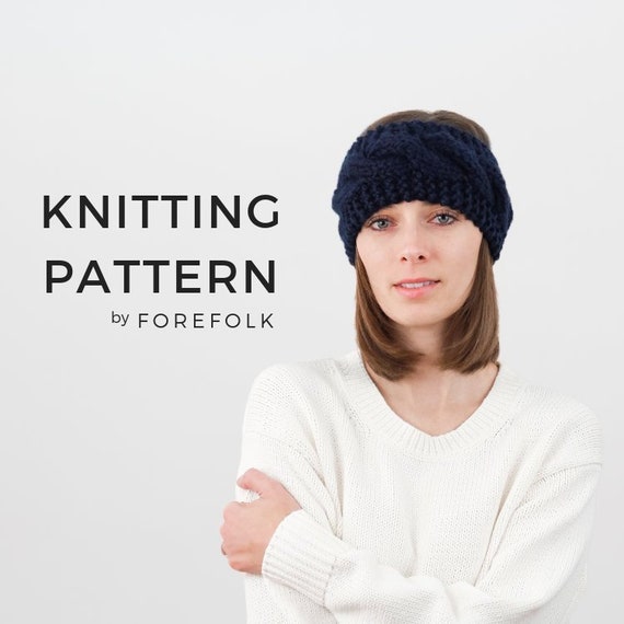 Knitting Pattern Cable Knit Headband Ear Warmer Easy Knitting Pattern Chunky Knit Beginner Knit Diy Knit The Zurich Pdf Pattern