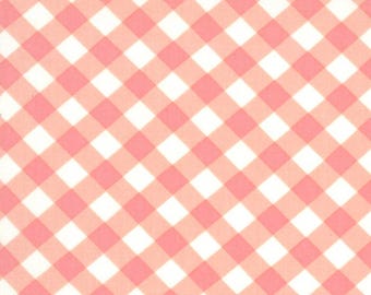 A Blooming Bunch - Gingham - Bubblegum - 50cm - Fabric Destash - OOP