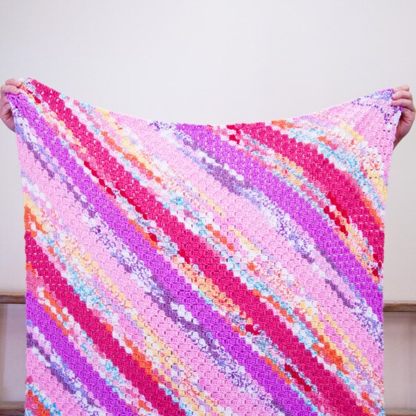 Crocheted Baby Blanket - Variegated Corner-to-Corner