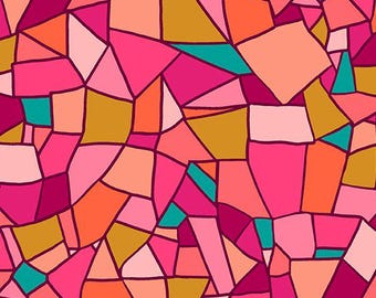 Mosaic - Mosaic Tile - Warmth - 50cm - Fabric Destash - OOP