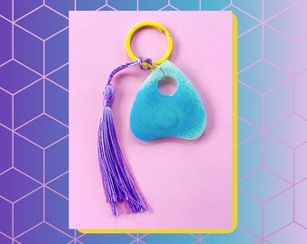Planchette Keyring // Greeny Teal // Ouija Bag Charm