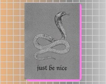 FRIENDLY SNAKE // Black // A4 Risograph Print