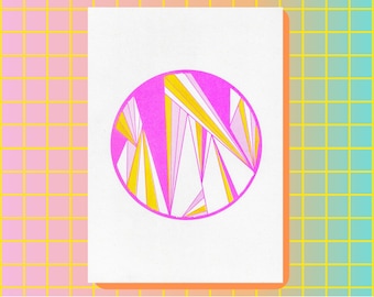 PRISMS // Yellow // A4 Risograph Print