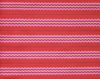 Intrigue - Red Stripe - 50cm - Fabric Destash - OOP