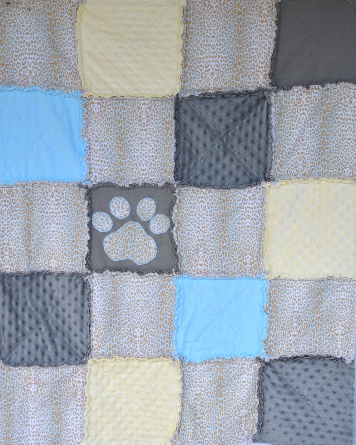 The Pitter Patter of Little Paws Baby Rag Quilt Etsy