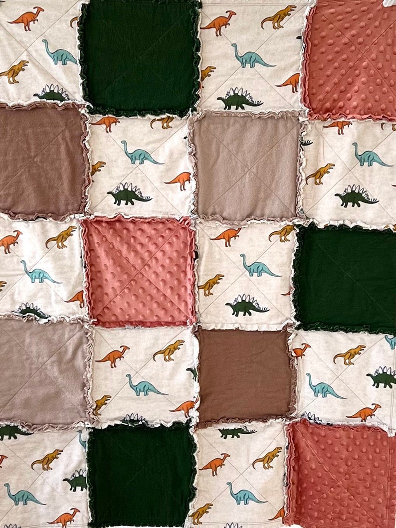 Simply Dinosaurs Baby Rag Quilt Little Dinosaurs Baby Rag - Etsy