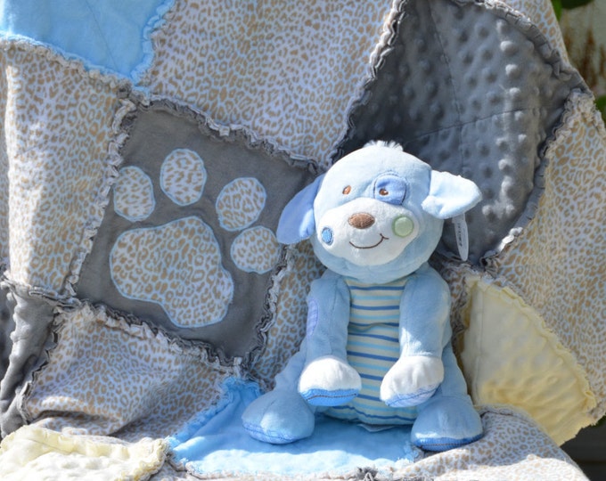 The Pitter Patter of Little Paws Baby Rag Quilt Etsy