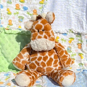 A Little Safari Baby Rag Quilt; Safari Baby Rag Quilt; Jungle Baby Rag Quilt; Jungle Baby Blanket; Safari Baby Blanket; Baby Boy Safari Blan