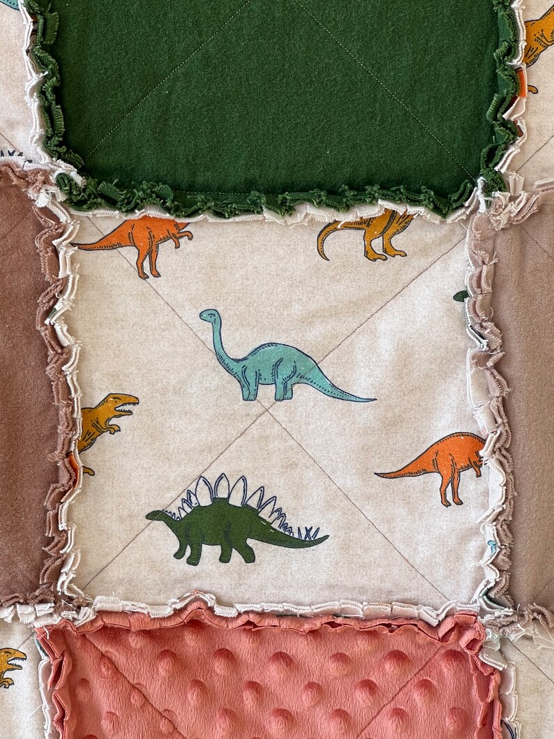 Simply Dinosaurs Baby Rag Quilt Little Dinosaurs Baby Rag - Etsy