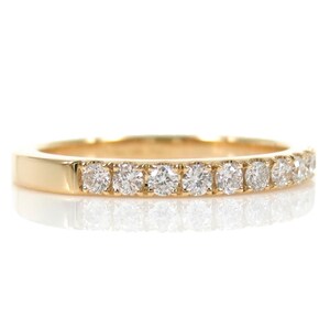 1.9mm Half-eternity Diamond Band - Stack-able - Wedding Band