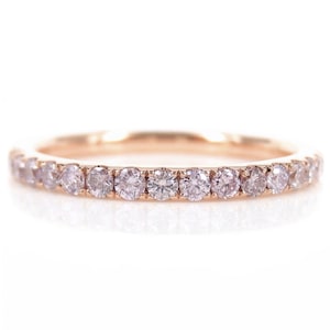 Natural Light Pink Diamond Eternity Band - 1.9mm - Wedding Band