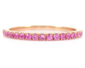 pink sapphire eternity band pink sapphire eternity band