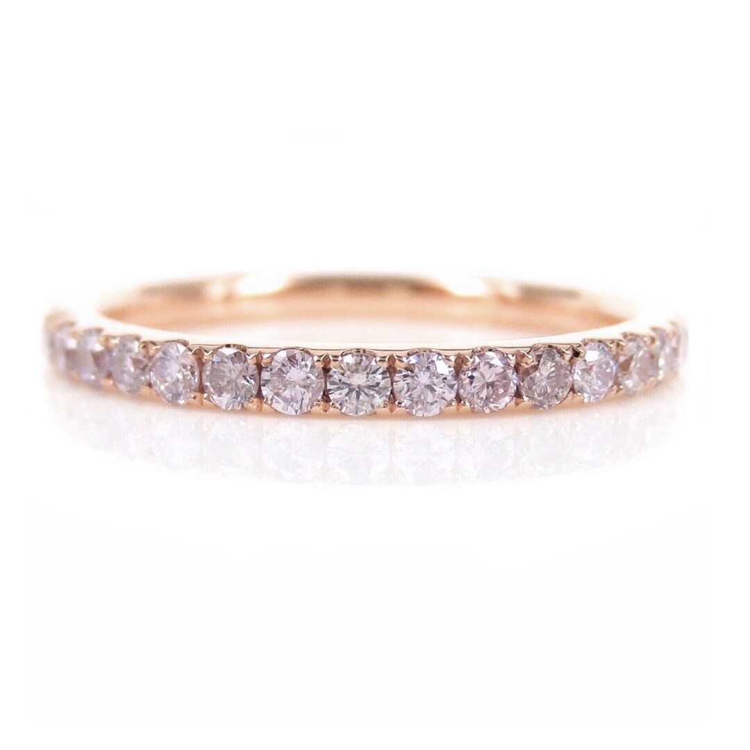 Natural Light Pink Diamond Eternity Band 1.9mm Wedding Band Etsy