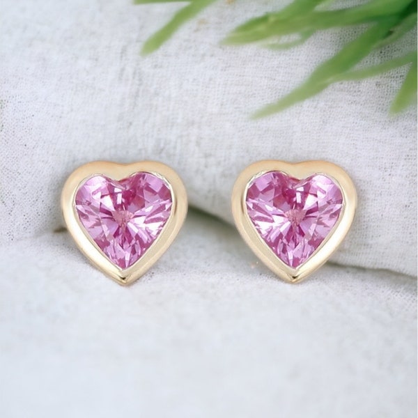 Pink Sapphire Earrings Etsy