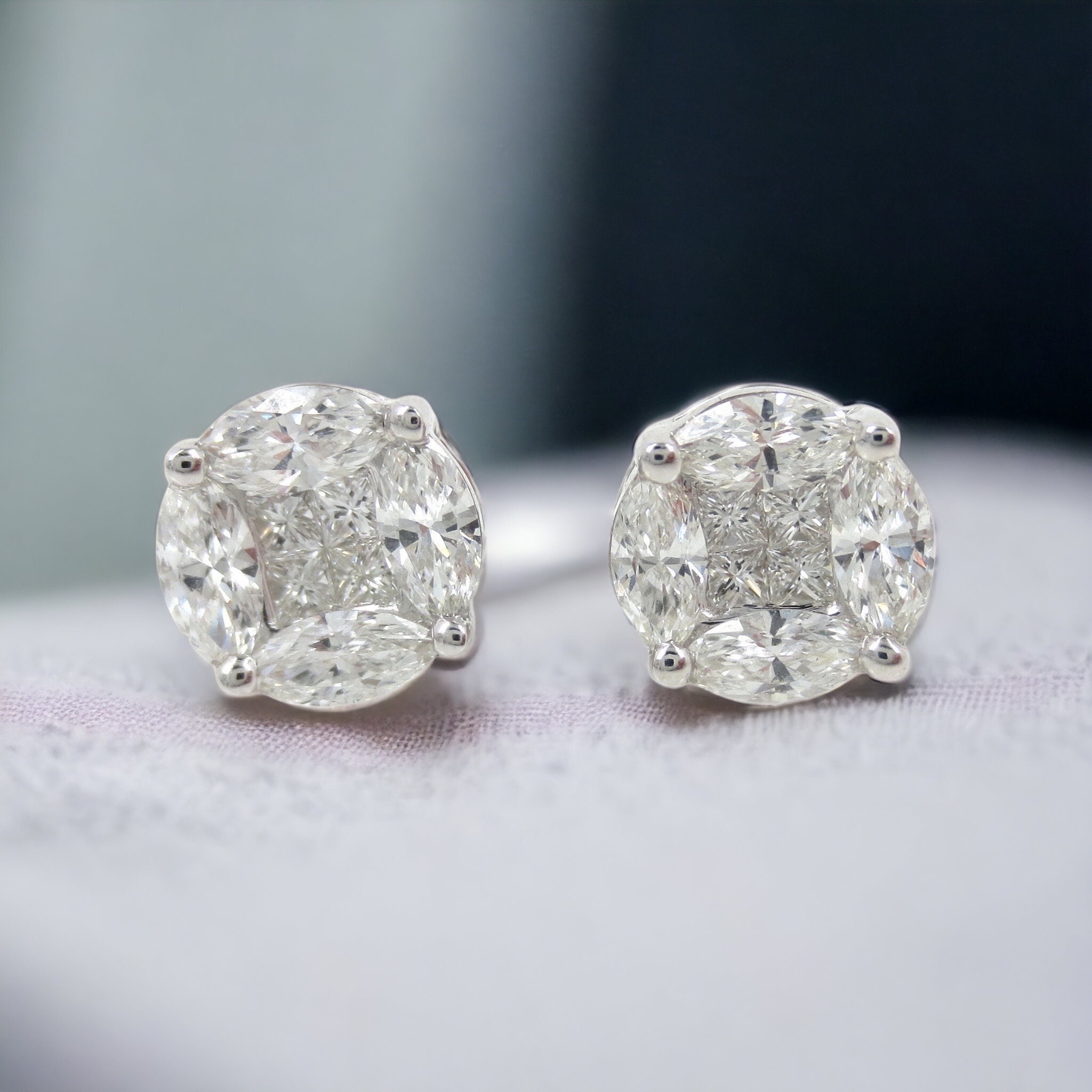 Petite Diamond Studs  Buy best diamond earrings for gifting   GautamBanerjee