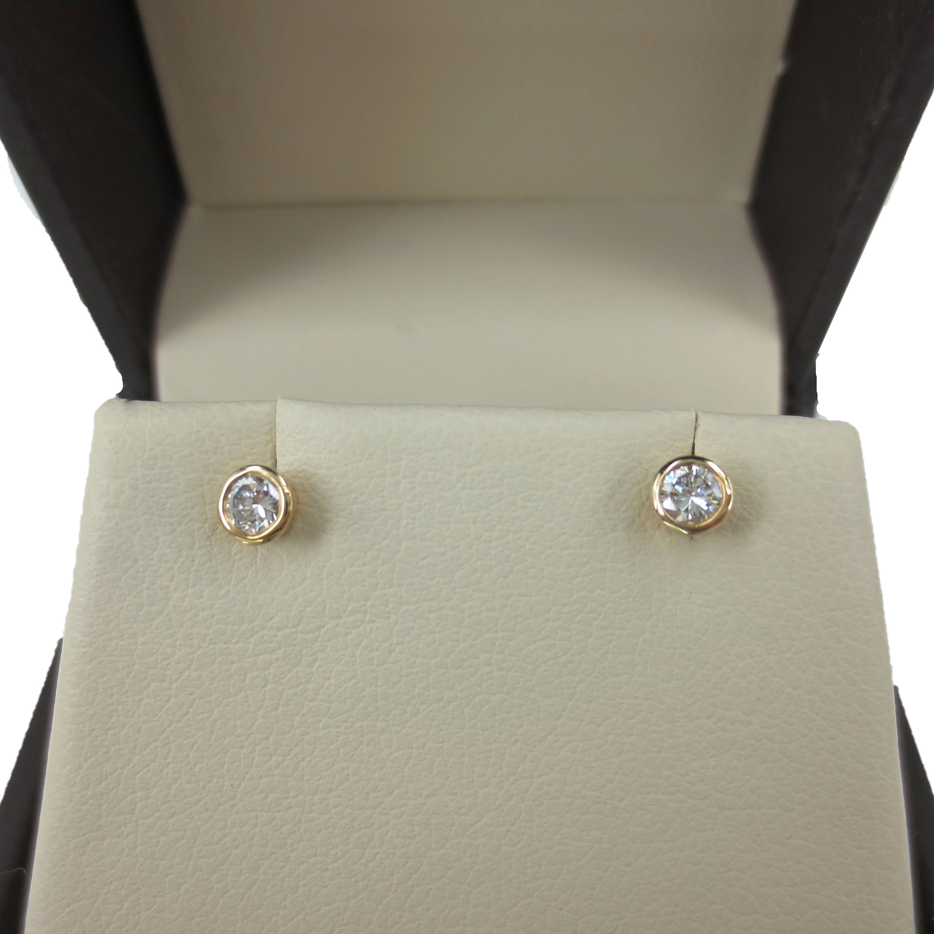 2,6 Karat Solitär-Ohrringe In 14k Gelbgold-Optik – Mit Runden Labordiamanten, Für Damen