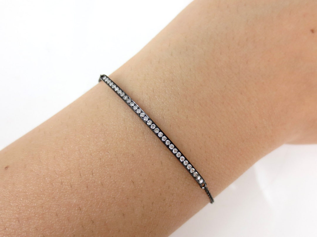 sparkling pave bar bracelet