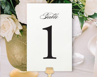 1-40 Printable Wedding Table Numbers for Instant Download. Size 4x6&quot; Black and White Table Numbers for Frame or Stand. Event Table Numbers.