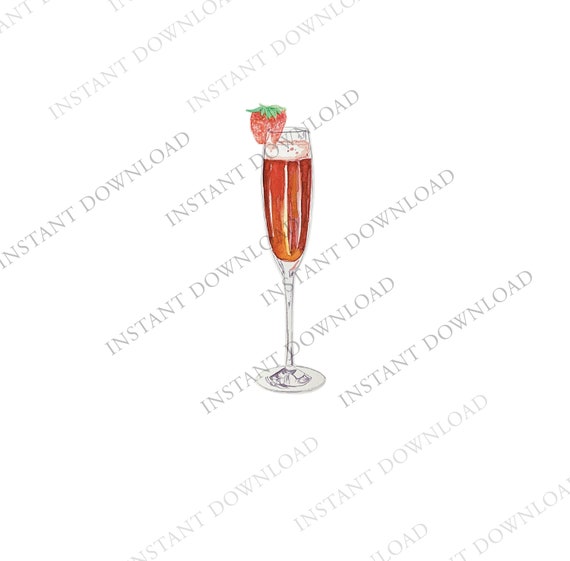 Buy Strawberry Mimosa Digital Image Digital Download. JPG, PNG For.