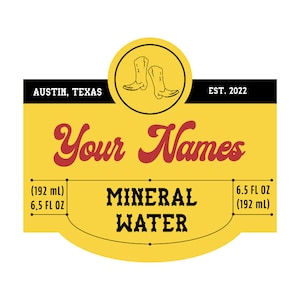 DIY Topo Chico Label Template Full Size 12oz Mineral Water Label, Bottle Label. Weddings and Events. Customize All Wording. Choose Your Icon image 3