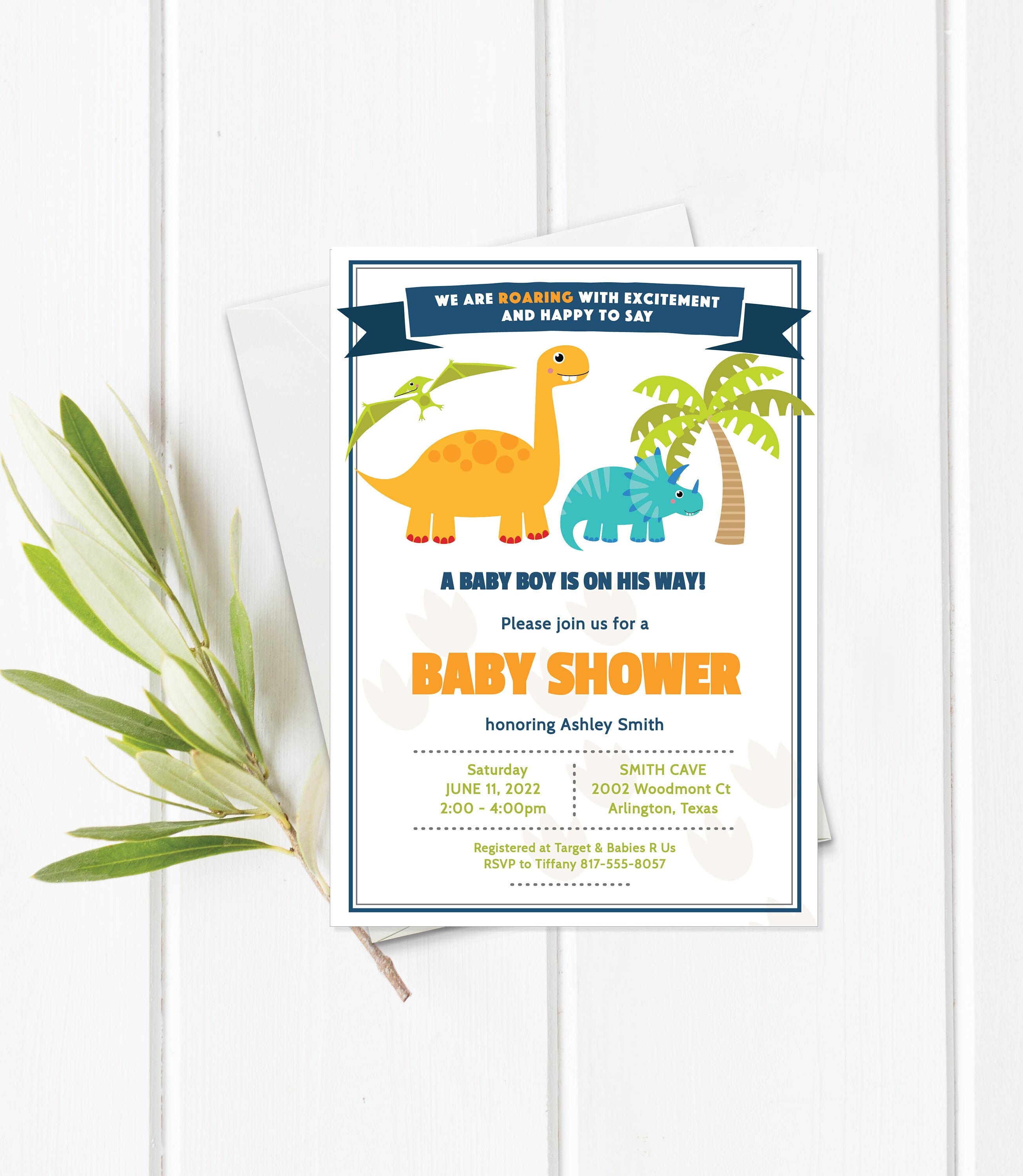 printable dino birthday or dino shower invitation template etsy