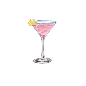 Cosmopolitan Digital Image Digital Download. JPG, PNG for Wedding Bar Sign Design, Event Signage, Crafts. Cosmopolitan Cosmo Vodka Cocktail