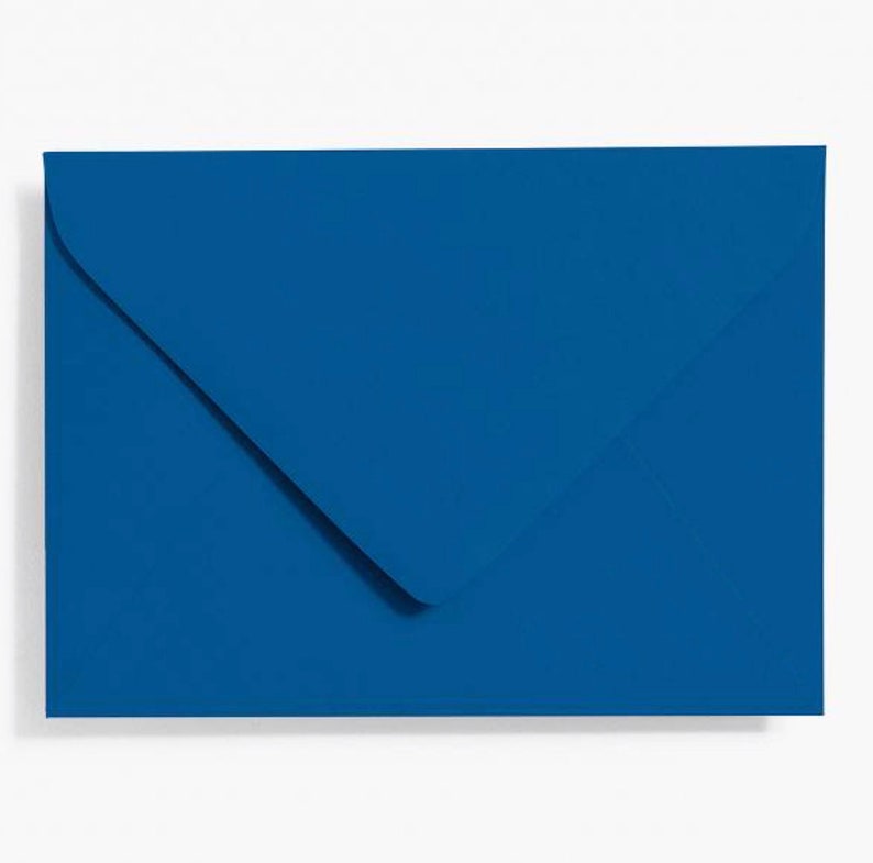 A7 Royal Blue Envelopes. Pack of 10. 5.25 x7.25 Royal Etsy