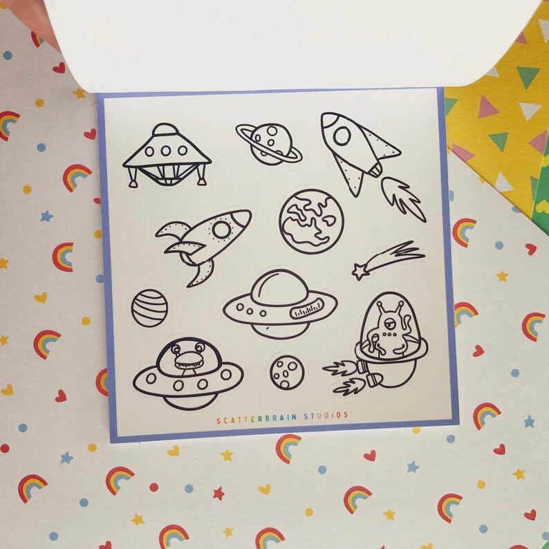 DIY Coloring Sticker Book Handmade Stickers for Kids, Parents, Teachers