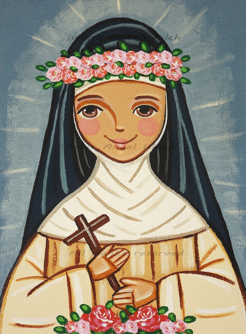 Saint Rose of Lima print St Rose print Saint print First Etsy