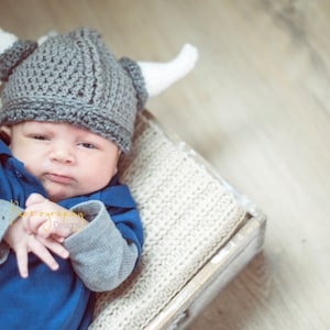 Baby Viking Hat, Viking, Viking Hat Crochet, Crochet Viking Hat, Photography Props, Kids Costume, Baby Shower Gift