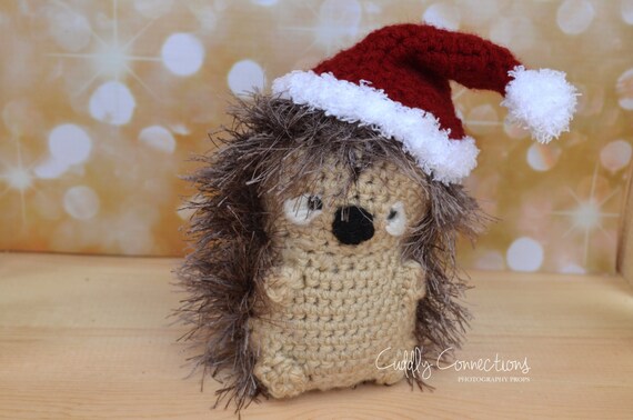 cute crochet hedgehog fluffy sculpture hedgehog gift for Christmas