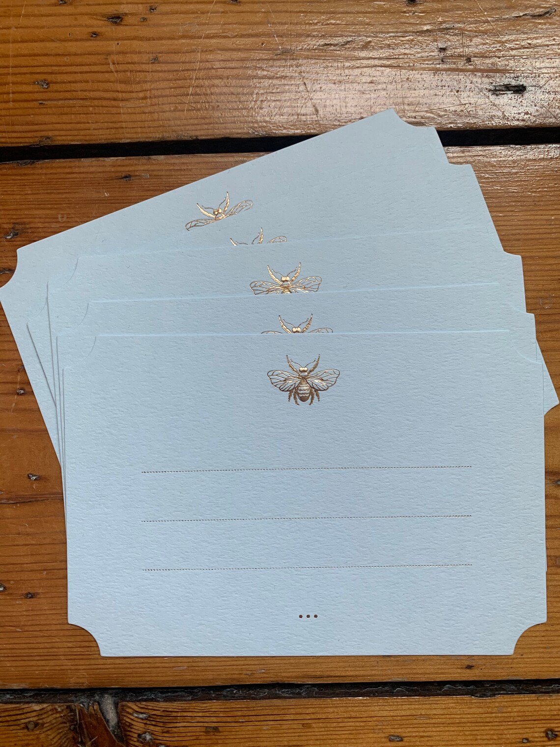 Luxury Notecards Writing Paper with Gold Foil and Bee or Etsy