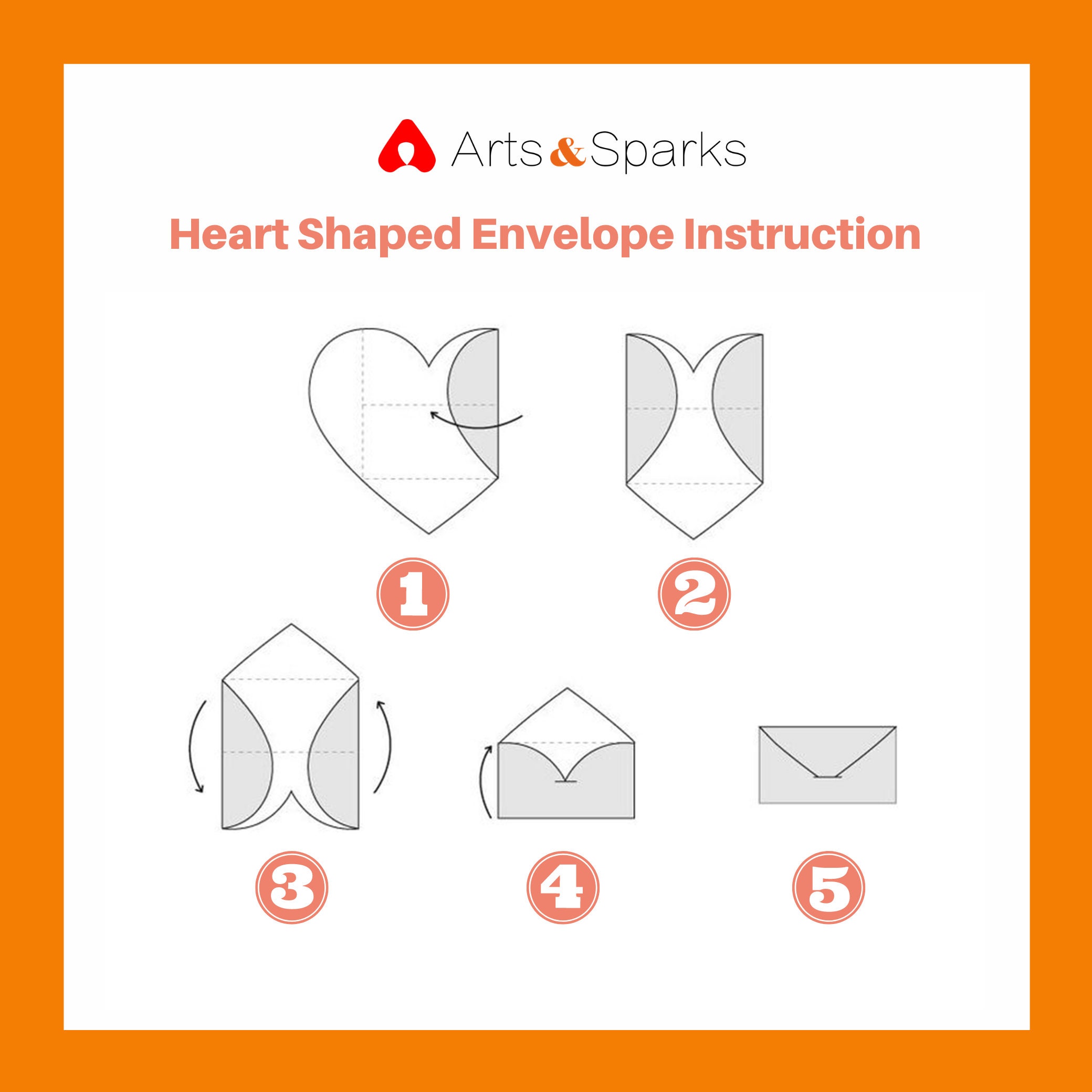 Valentines Heart Envelopes Set of 2 Etsy