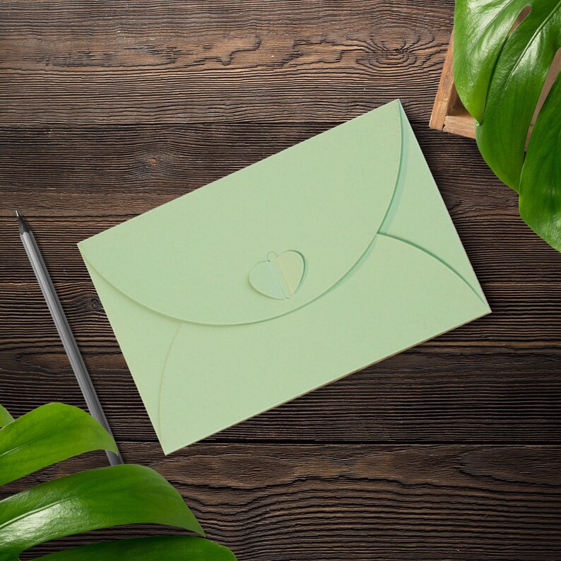 Mint Green Kraft Envelopes A6, C6 | Pastel Set | Set of 5 | Reus Mint Green Kraft Envelopes A6, C6 | Pastel Set | Set of 5 | Reus