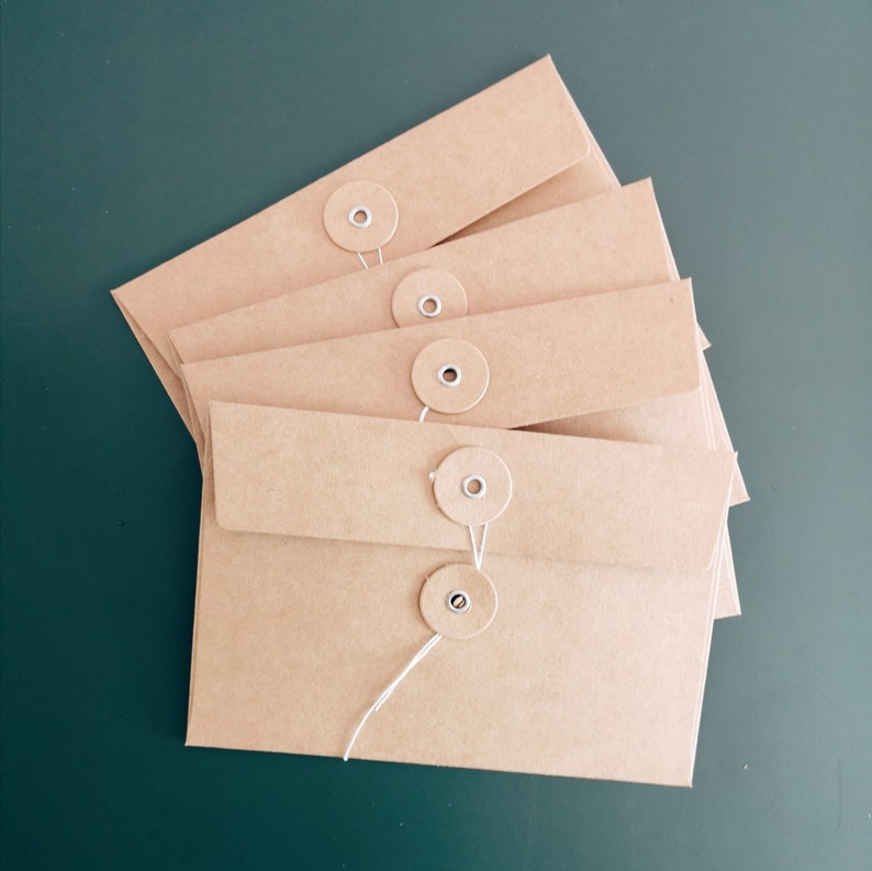 Brown Kraft Card Envelopes A5 Reusable and Recyclable Set of Etsy