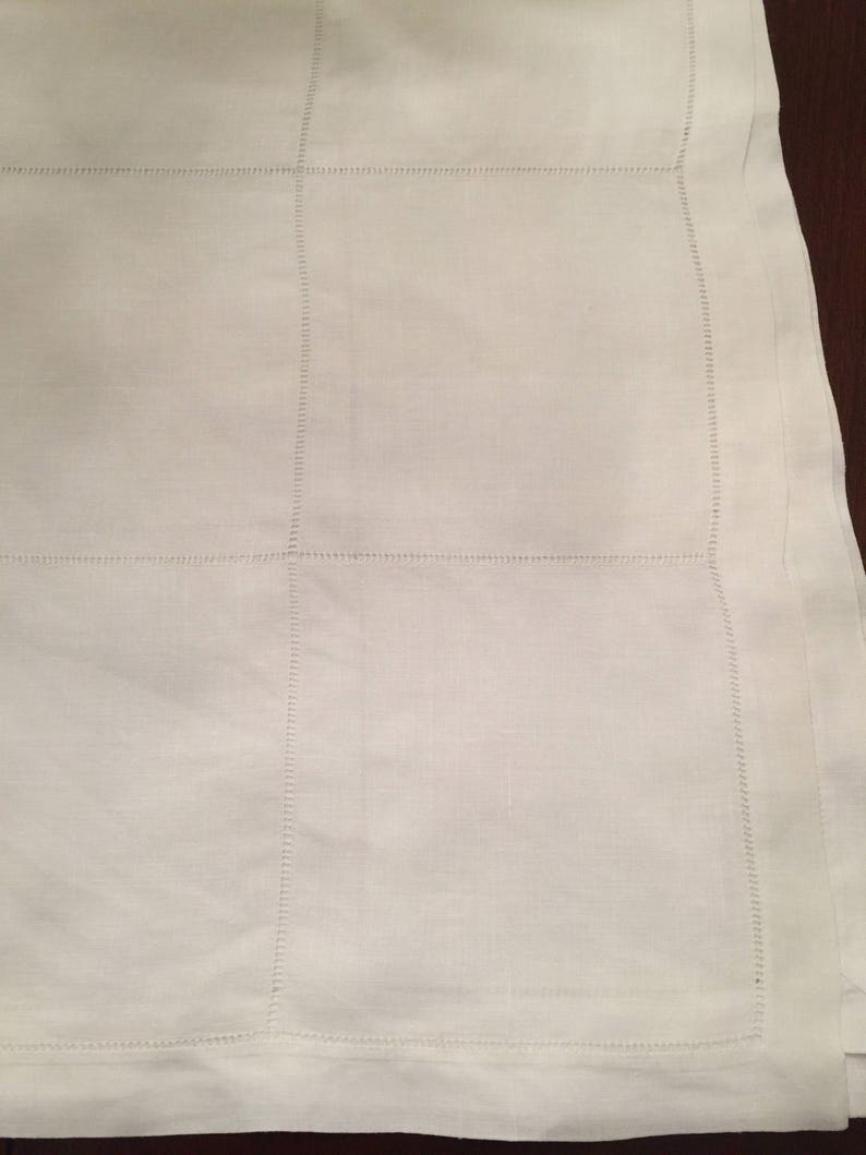 Mostly Linen Needlework 11 Small Tablecloths Shades of White