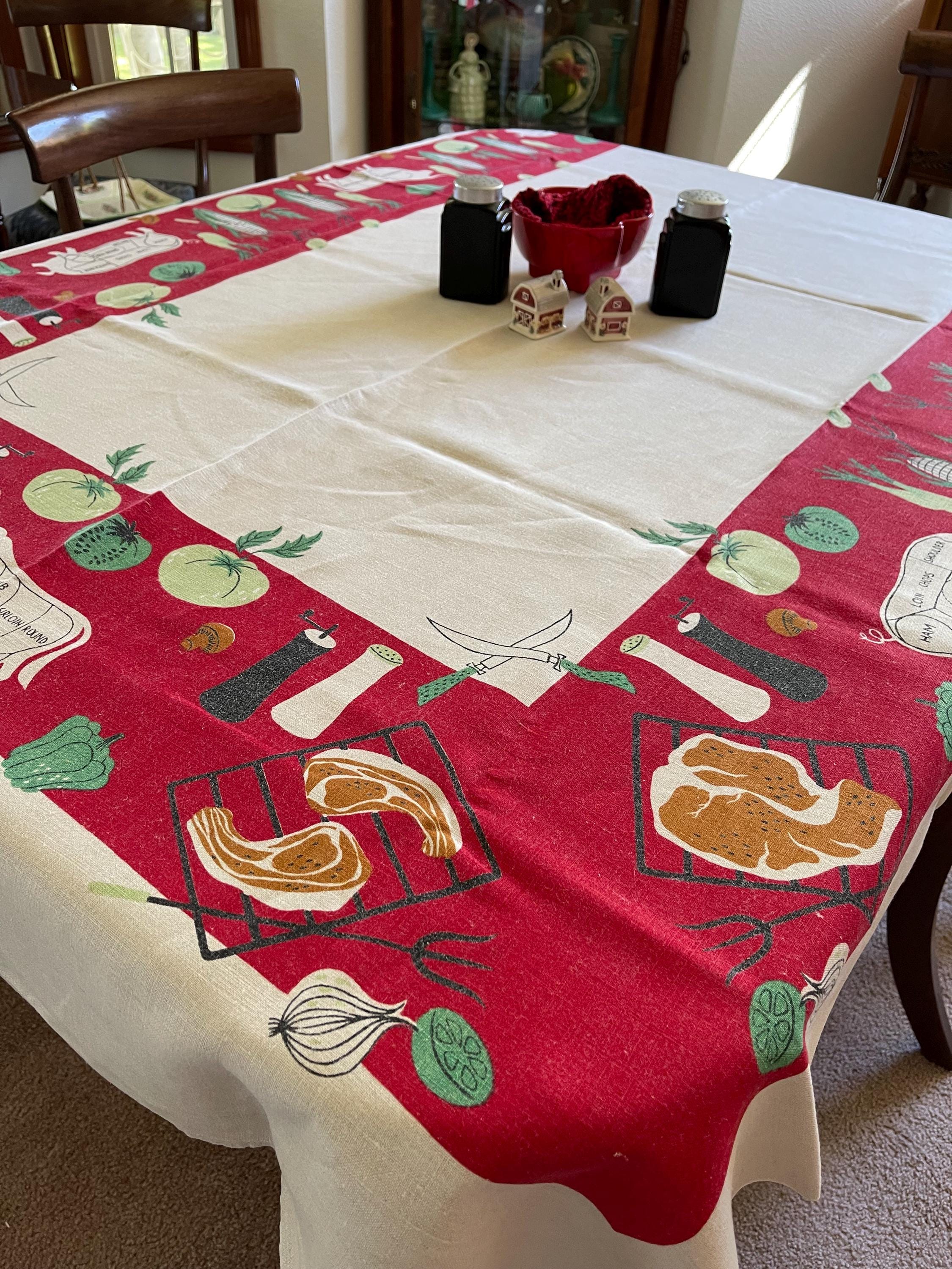 Vintage Leacock Tablecloth - Etsy