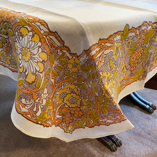 Arts and Crafts Tablecloth Etsy
