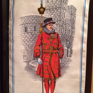 Vintage Linen Towel, Beefeater, London, Kitchen, Display