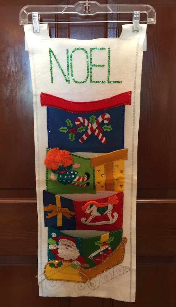 Download Vintage Christmas Craft Kit Wall Hanging Felt Bucilla Etsy 3D SVG Files Ideas | SVG, Paper Crafts, SVG File