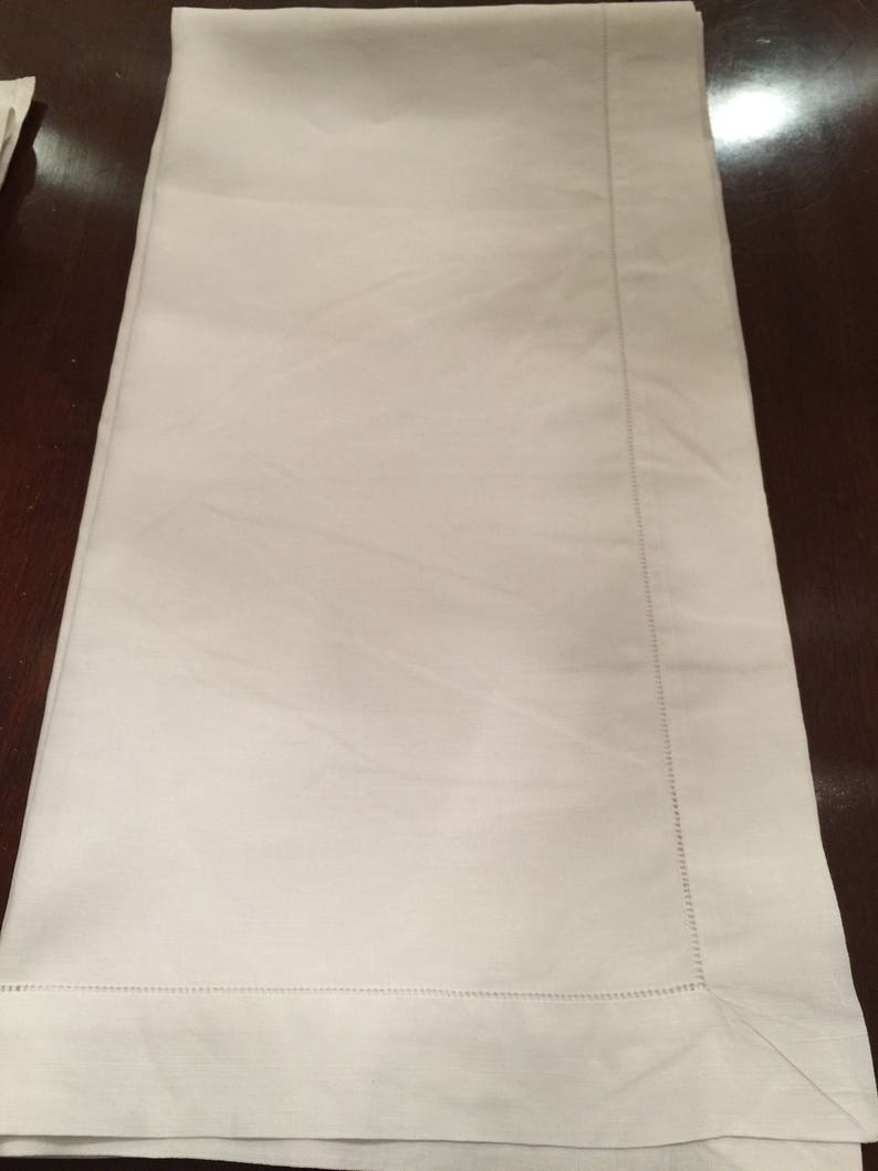 Mostly Linen Needlework 11 Small Tablecloths Shades of White