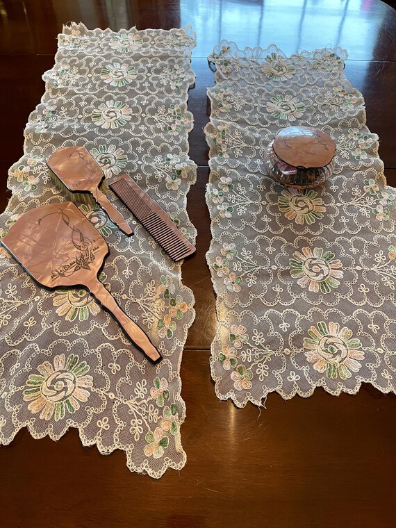 chinese dress ladies Amazon.com: Galleria di Giovanni Table Runner Dresser Scarf Taupe Lace  Antique White 70 Inch Plus 2 Doilies 3 Piece Set Earth : Home & Kitchen