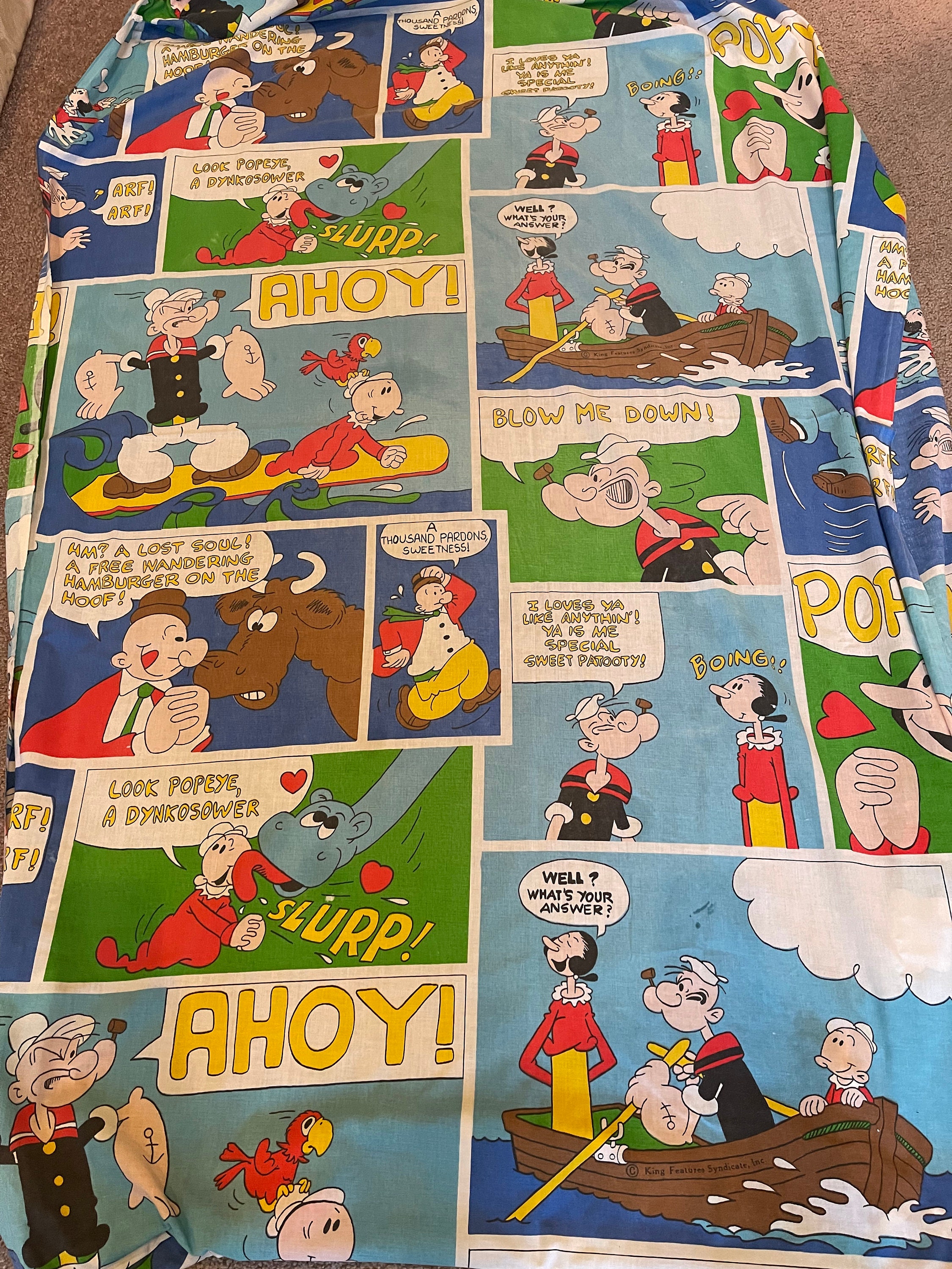 Dat Thirft　　　　　　　　【Ｖｉｎｔａｇｅ７０’ｓ】ＰＯＰＥＹＥ Popeye The Sailor Man Vintage 70s Iron On tee shirt transfer