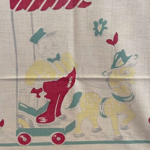 Vintage Kitchen Towel, Gramps, the Milkman and Horse, Cart Wagon Grandpa Humorous