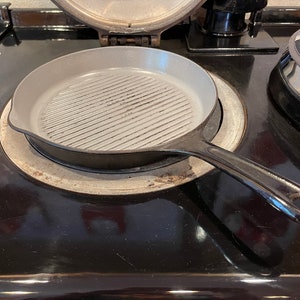 Cast Iron Grill Pan, AGA Rayburn, Enamelled, British, England