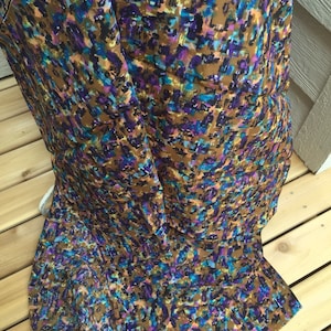 Soft, Bright, &quot;Splash&quot; Print, Purple, Pink, Yellow, Blue, Vintage Fabric, Drapes Well