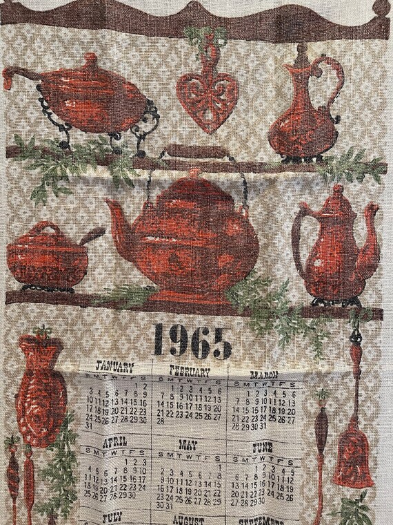 Vintage 1965 Calendar Kitchen Towel, Rust Orange Copper Colors, Kitchenware  Linen - Etsy