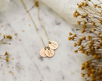Tiny Initial Necklace - Gold, Rose Gold, or Silver - Dainty Layering Charm Necklace - Gift for Her - Gift for New Mom - Personalized Jewelry