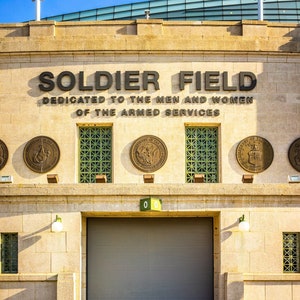 Soldier Field Print: Soldier Field Photo, Chicago Bears Canvas, Soldier Field Poster, Chicago Sports Wall Art, Football Stadium Prints